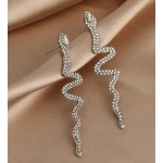 Cercei pentru dama moderni EARR12 Argintii Set de 1 pereche model Sarpe